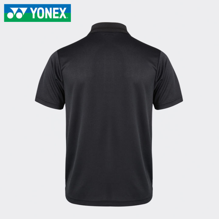 yonex-เสื้อกีฬาเสื้อกีฬาเสื้อผ้ากีฬาเสื้อแบดมินตัน2023แขนสั้นสำหรับผู้ชายผู้หญิงเสื้อโปโลทีมชาติ