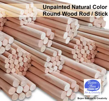 Round Solid Wood Stick 91cm (3mm/5mm/6mm/8mm)