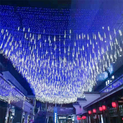 30cm50cm LED Meteor Shower Christmas Garland Holiday Strip Light Outdoor Waterproof Fairy Lights For Garden Street Decoration