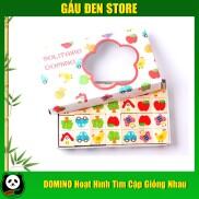Đồ chơi gỗ domino hoạt hình tìm cặp giống nhau cam kết hàng đúng mô tả