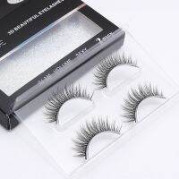 ขนมิงค์ที่ยาวมาสคาร่าเครื่องมือ3D Mink Lashesธรรมชาติขนตาปลอมขนตาปลอม2คู่