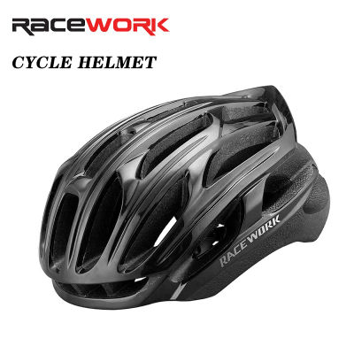 RACEWORK แบบบูรณาการแสงหมวกกันน็อคจักรยานเมืองหมวกกันน็อคจักรยานผู้ชายและผู้หญิงขี่หมวกกันน็อคแสงขี่หมวก XC T800
