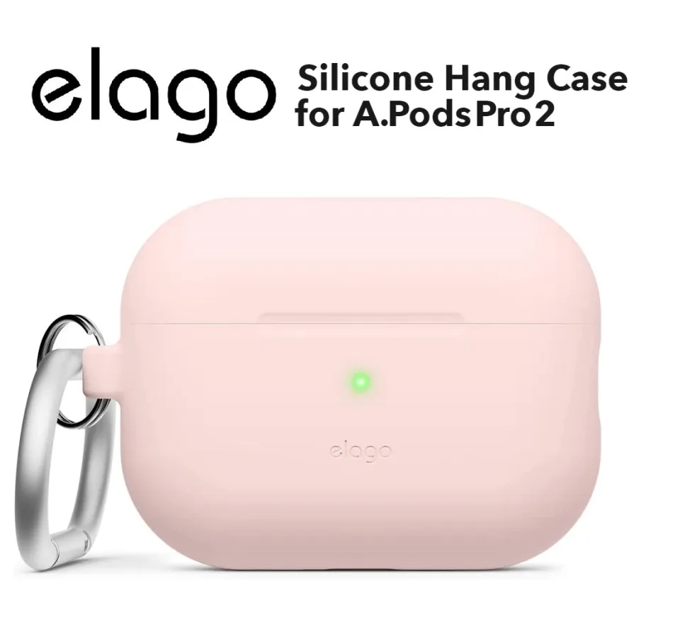 elago Silicone Case Compatible with Apple AirPods Pro 2nd Generation Case  Cover (2022), Protective Case with Keychain, Front LED Visible, Supports  Wireless Charging (Nightglow Blue) : : Electronics