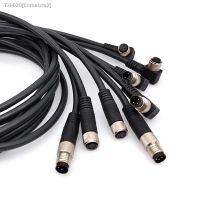 ✴๑ M8 Sensor Connector Cable Waterproof plug Male Female Straight Angle 4 5 Pin 2m PVC line