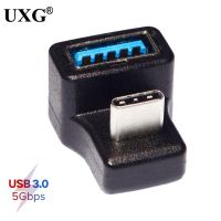 180 Degree Up amp; Down Angled Type-C USB-C OTG to USB 5.0 Female Extension Adapter for Cell Phone amp; Tablet