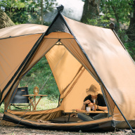 HOMFUL Lều đôi tour du lịch tự lái chống gió và chống mưa Lều cắm trại cabin retro OT0006 thumbnail