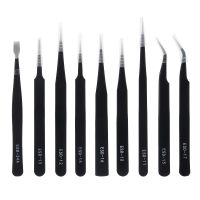 【LZ】﹍  Precision Esd Tweezers Set Professional  Anti-Static Stainless Steel Tweezers Micro Repair Tools For Electronics Soldering