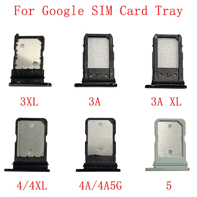 Google Pixel 3 XL 6.3" Sim Card Holder Slot Sim Card Tray Replacement Black New 