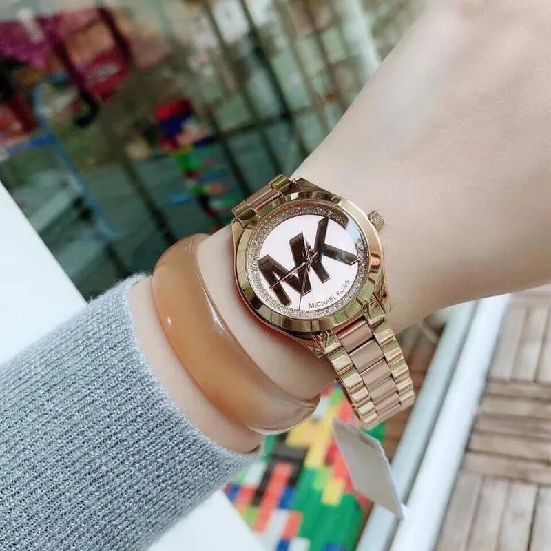 MichaelKors MK3650 Slimrunway Watch Twotone Gold Rosegold Fitness