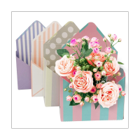 4Pcs Florist Bouquet Envelope Box Flower Wrapping Paper Packaging Boxes Folding Flower Envelope Basket for Wedding Party