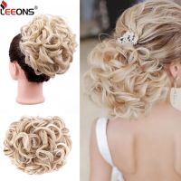 Leeons Syntheitc Curly Dish Hair Bun Extension Combs Clip In Ponytail Scrunchie Chignon Piece Wig Hairpieces