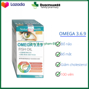 Dầu cá Omega 3.6.9 hỗ trợ giảm cholesterol máu, bổ mắt, bổ não