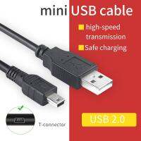 Mini USB Data Cable T-port MP3/4 Camera Driving Recorder Old Man Machine Charging Cable Data Transmission Black Cable 0.3m 1m 3m