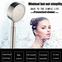 304 Stainless Steel Pressurized Shower Head Anti-Fall Water Saving Spray Nozzle Shower Set Holder Hose Bathroom Accessories