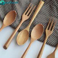 Wooden Fork Spoon and Chopsticks / Japanese-style Beech Dining Tableware / Portable Reusable Kitchen Supplies