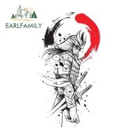 EARLFAMILY สติกเกอร์ติดรถซามูไรญี่ปุ่นขนาด13ซม. อุปกรณ์เสริมรถยนต์สติ๊กเกอร์ไวนิลติดรถยนต์กันรอยขีดข่วนสำหรับตกแต่ง