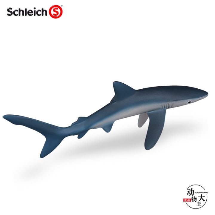 german-sile-schleich-simulation-marine-animal-childrens-plastic-toy-model-14701-blue-shark-shark