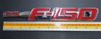 Logo Fx4 F 150 มีพร้อมกาวติด ขนาดประมาณ 27*4 cm ของรถ Ford เงิน แดง