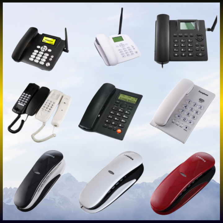 Wired Telephone Wireless Landline Cordless Phone Dual Sim Office