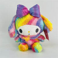 [In stock]Sanrio ซีรีส์ Rainbow Color Demon Kuromi ตุ๊กตากระต่ายหูยาวตุ๊กตาของขวัญวันเด็ก