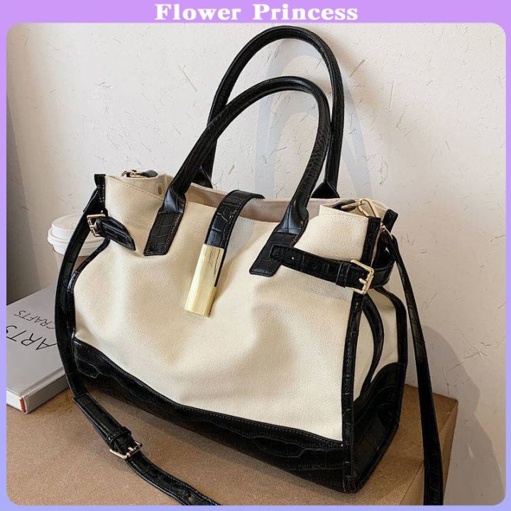 Fashion korean Large Capacity Tote Bag for women office Canvas ...