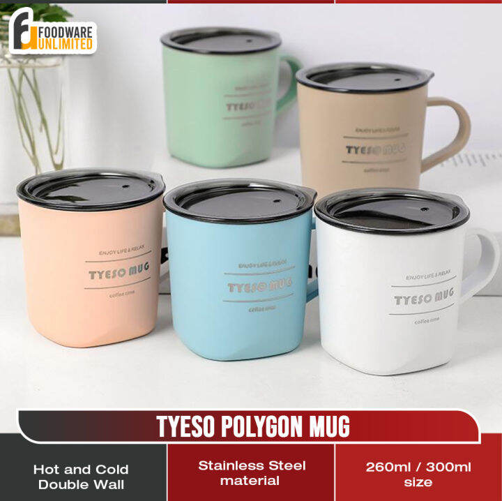 Original Tyeso Vacuum Insulated Coffee Tea Mug with Handle and