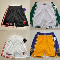 Pants 2022 NEW Pocket Basketball Mesh Embroidered Lakers Warriors Heat Shorts Y727