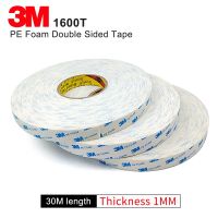 100% 3M 1600T Double Coated Polyethylene Foam tape /Double Sided Tape white 1MM thickness ,we can die cut to any size