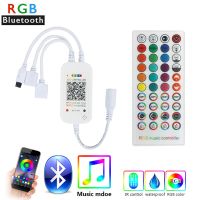 ☎☂ LED Controller DC 5V-24V IR 40key Bluetooth Music RGB Dual Signal Sound Sensor For 5050 3528 LED RGB Strip Light IOS/Android APP