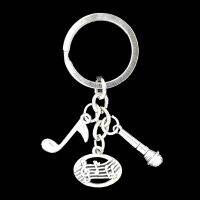 【YF】 1PCS Keychain 2020 New and Fun Personality with Musical Notes / Microphone Metal