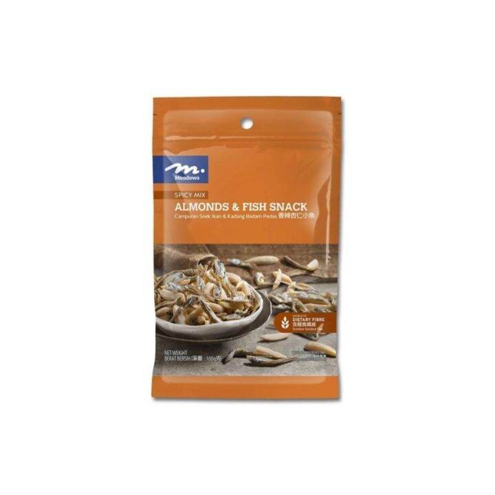 Meadows Spicy Mix Almond & Fish Snack 100g | Lazada PH