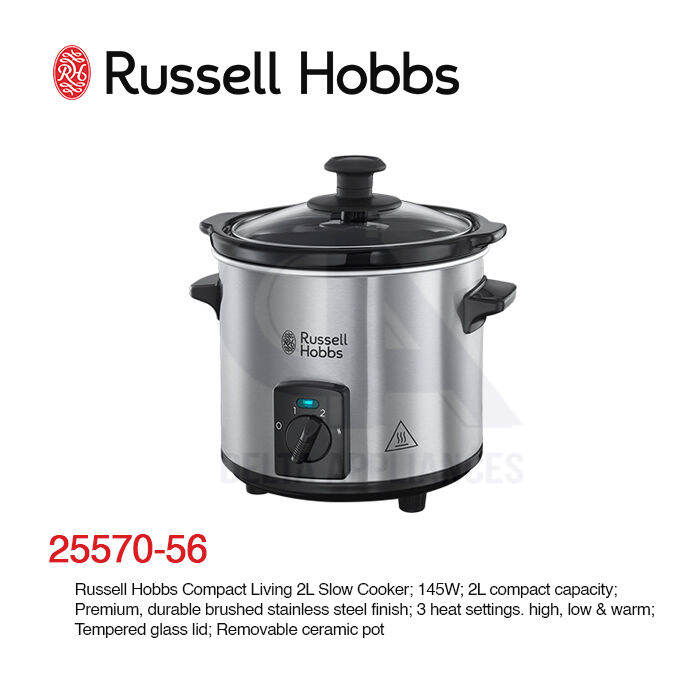 Russell Hobbs 2557056 Compact Living 2L Slow Cooker Lazada PH