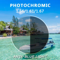 Quality Anti Blue Light Rays Photochromic 1.56 1.61 1.67 Prescription CR-39 Resin Aspheric Glasses Lenses Myopia Sunglasses Lens