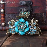 【YF】☌✇♈  Hair Jewelry Antique Metal Claws Rhinestones Clip