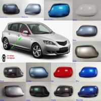 }{: 》 ”อุปกรณ์เสริมรถยนต์สำหรับ Mazda 3เคสโทรศัพท์กระจกถอยหลังกระจกมองหลังเปลือกกรอบหุ้มกระจกหลังรถยนต์