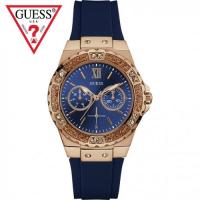 นาฬิกาข้อมือผู้หญิง Guess Limelight Blue Silicone Strap Ladies Watch W1053L1