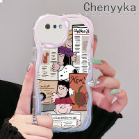 เคส Chenyyyka สำหรับ Realme C2 C2S เคส A1K OPPO ลายการ์ตูนน่ารักสนูปี้เนื้อครีมสีสันสดใสลายเคสโทรศัพท์โปร่งใสป้องกันเลนส์กล้องกันกระแทกเคสซิลิโคนอ่อนชัดเจน