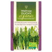 Waitrose Duchy Organic Stoneground Wholemeal Plain British Wheat Flour 1.5kg. Fast shipping Baking tools Baking powder baking เวทโทรสเพลนโฮลมีลแป้งสาลี 1.5กก.