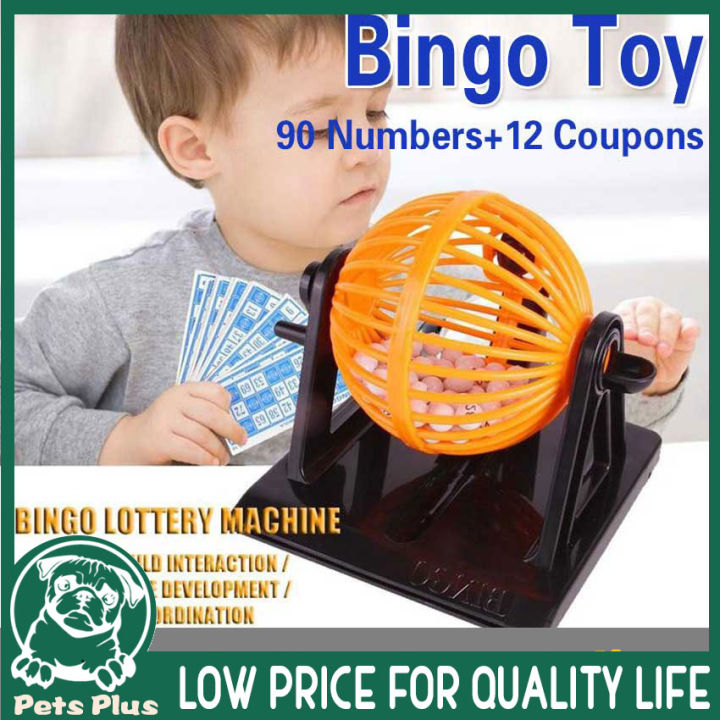 Bingo Lotto Cage Game Set Traditional Children Bingo Cage Lotto Lottery 