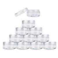 100pcs 2g 3g 5g Empty Acrylic Clear Round Jars for Cosmetic  Lotion  Cream  Makeup  Bead  Eye shadow  Rhinestone  Samples Pot Travel Size Bottles Cont