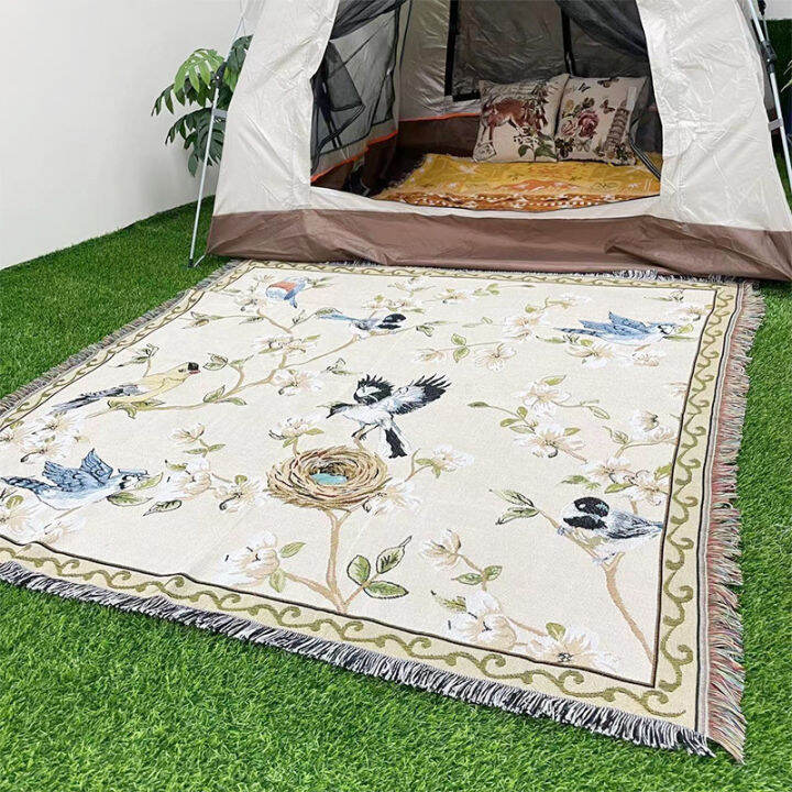 thickened-jacquard-camping-rugs-chinese-style-flowers-and-birds-sofa-cover-carpet-tablecloth-picnic-mat-four-seasons-universal-one-piece-dropshipping