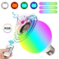 Colorful Dimmable LED Bulb Wireless Bluetooth Speaker Music Smart APP Remote Control Night Light for Home Bedroom Decor E27