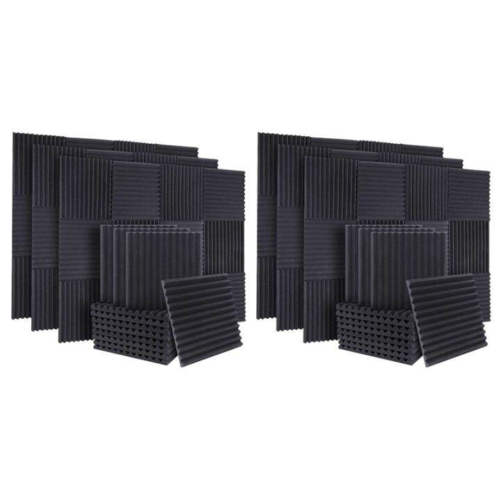 100Pcs Acoustic Soundproof Foam Sound Absorbing Panels Sound Insulation