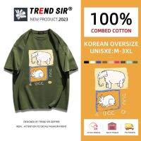 TrendSir ?ส่งของทุกวัน เสื้อโอเวอร์ไซส์ สไตล์เกาหลี เครื่องแต่งกายทํางานขนส่งในหน้าร้อ มี7สี M-3XL