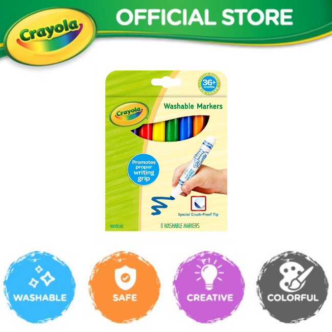 My First Markers for Toddlers, 8 Count, Crayola.com