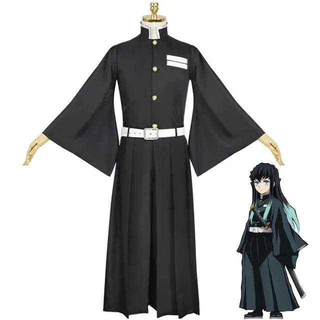 Tokitou Muichirou Kisatsutai Ghost Hunter Uniform Wig Kimetsu No