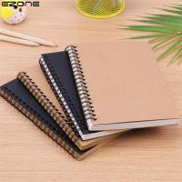 EZNOE B5 Loose-leaf Notebook Coiled Diary Kraft Paper Office Stationery School Supplies for Students 60 Sheets of Paper Gift
