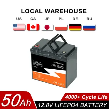 12V 50Ah Lithium Battery LiFePO4 Rechargeable 4000+ Deep Cycle BMS Home RV  New