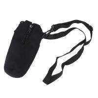 Stainless Steel Bottle Insulator Outdoor Zipper Removable Straps Neoprene Black