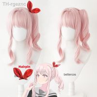 ✠ Akiyama Mizuki Pink 40cm Wig Project SEKAI STAGE! Curly Resistant Synthetic Hair Wigs Cap